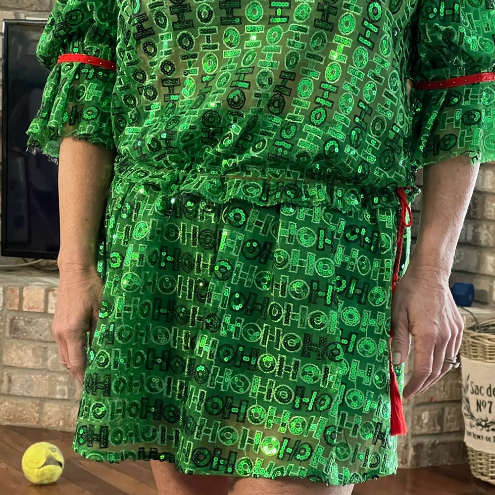 Queen of Sparkles Green 2 piece Top and Skort